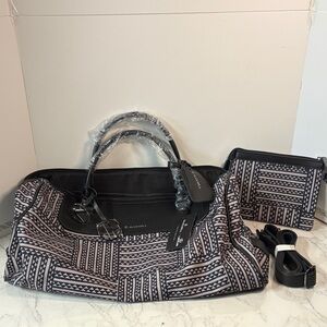 Manaola Lexus Collab Travel Duffle and pouch, tribal design NWT